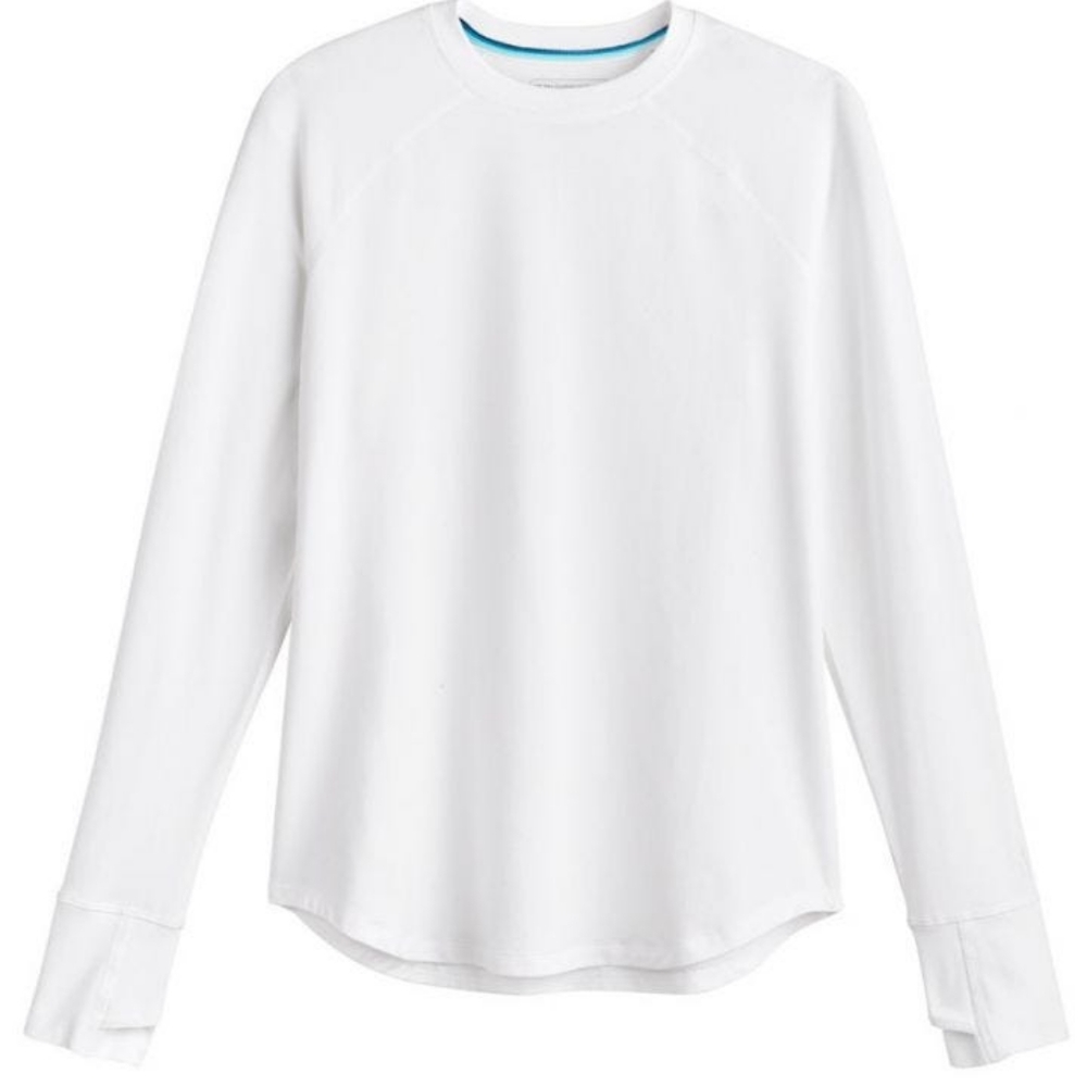 Coolibar | Women's LumaLeo Long Sleeve T-Shirt UPF 50+ relaxed fit white x small